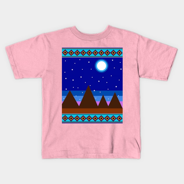 Starry night Kids T-Shirt by antArctica 